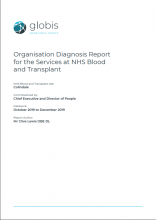 Organisation Diagnosis Report for the Services at NHS Blood and Transplant